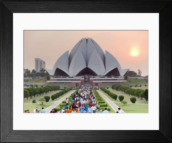 Framed Print : India, Delhi, Lotus Temple, the Baha i House of Worship, popularly known as Framed Print : India, Delhi, Lotus Temple, the Baha i House of Worship, popularly known as