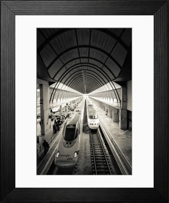 Framed Print : Spain, Andalucia, Seville Province, Seville, Santa Justa Train Station, Alta Velocidad Framed Print : Spain, Andalucia, Seville Province, Seville, Santa Justa Train Station, Alta Velocidad