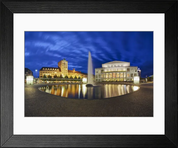 Framed Print : Opera House, Augustus Square, Leipzig, Saxony, Germany Framed Print : Opera House, Augustus Square, Leipzig, Saxony, Germany