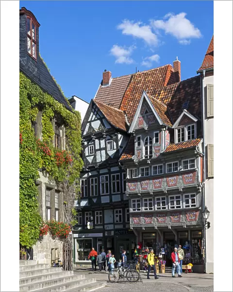 Market Square, Quedlinburg, UNESCO World Heritage Site, Harz, Saxony-Anhalt, Germany