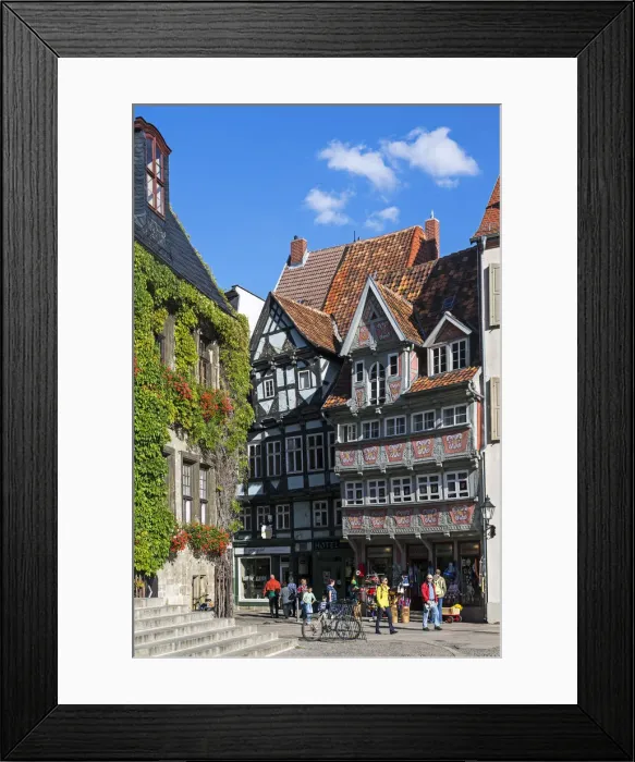 Framed Print : Market Square, Quedlinburg, UNESCO World Heritage Site, Harz, Saxony-Anhalt, Germany Framed Print : Market Square, Quedlinburg, UNESCO World Heritage Site, Harz, Saxony-Anhalt, Germany
