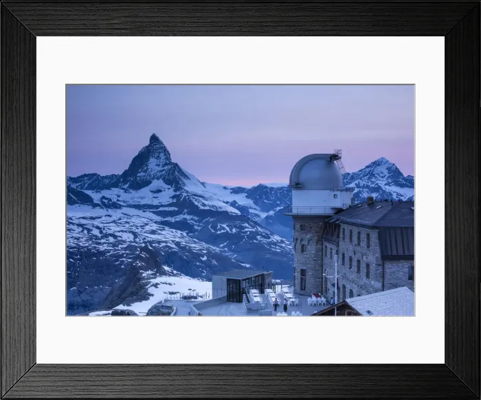 Framed Print : Gornergrat Kulm Hotel & Matterhorn, Zermatt, Valais, Switzerland Framed Print : Gornergrat Kulm Hotel & Matterhorn, Zermatt, Valais, Switzerland