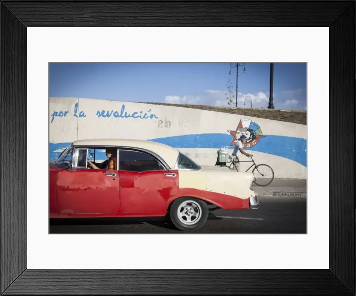 Framed Print : Revolutionary slogan, Habana Vieja, Havana, Cuba