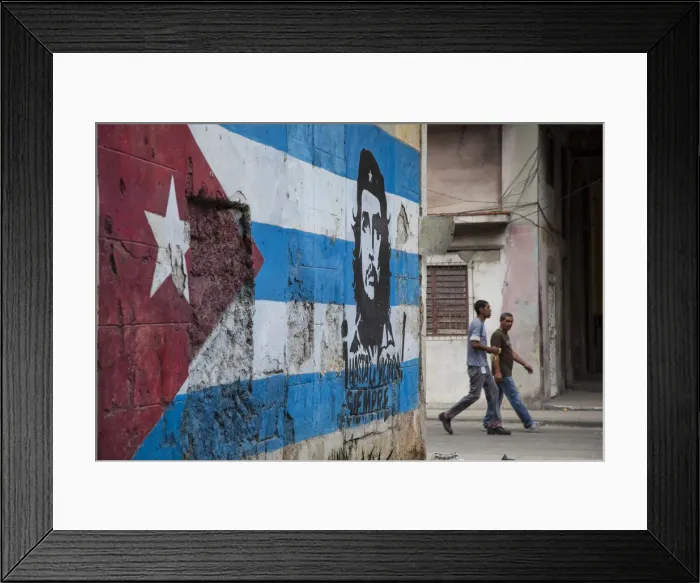 Framed Print : Cuban flag mural, Havana, Cuba Framed Print : Cuban flag mural, Havana, Cuba