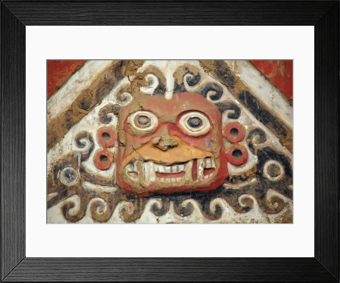 Framed Print : South America, Peru, La Libertad, Trujillo, detail of a mural on the Moche Temple Framed Print : South America, Peru, La Libertad, Trujillo, detail of a mural on the Moche Temple