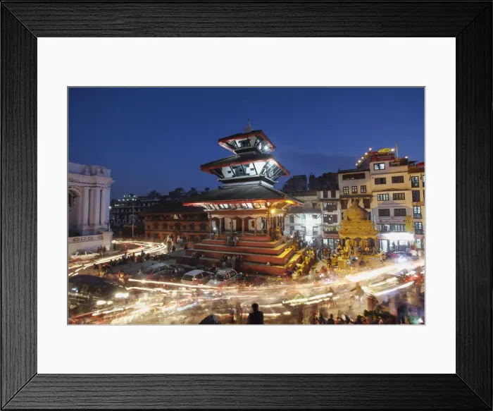 Framed Print : Trailokya Mohan Narayan Temple, Durbar Square (UNESCO World Heritage Site), Kathmandu
