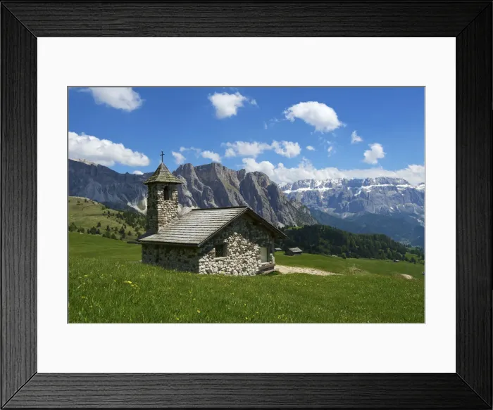 Framed Print : Church, Seceda, Val Gardena, Trentino, South Tyrol, Italy Framed Print : Church, Seceda, Val Gardena, Trentino, South Tyrol, Italy