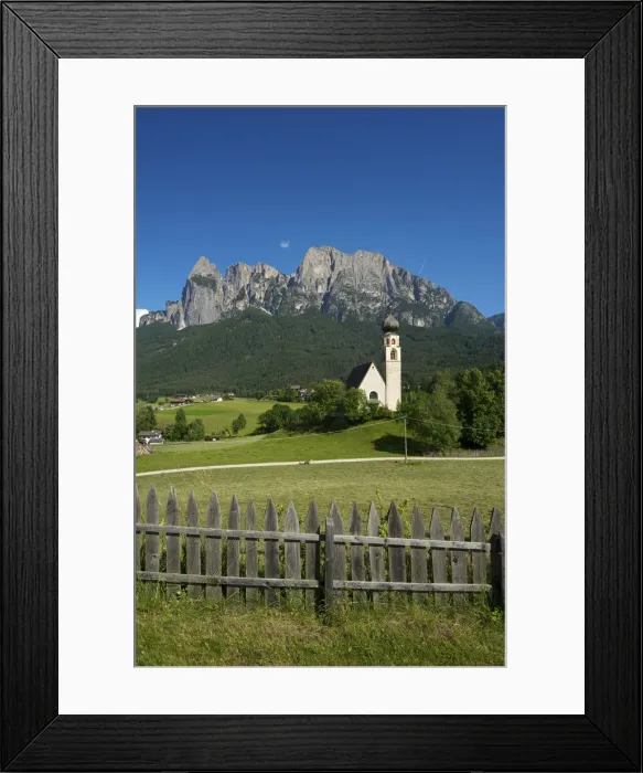 Framed Print : St. Konstantin in Voels, Seiser Alm, Trentino, South Tyrol, Italy Framed Print : St. Konstantin in Voels, Seiser Alm, Trentino, South Tyrol, Italy