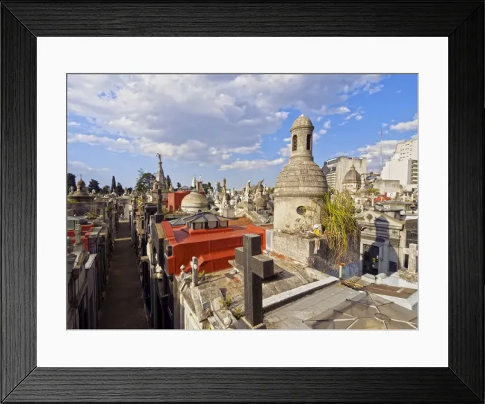 Framed Print : Argentina, Buenos Aires Province, City of Buenos Aires, Elevated view of La Recoleta Framed Print : Argentina, Buenos Aires Province, City of Buenos Aires, Elevated view of La Recoleta