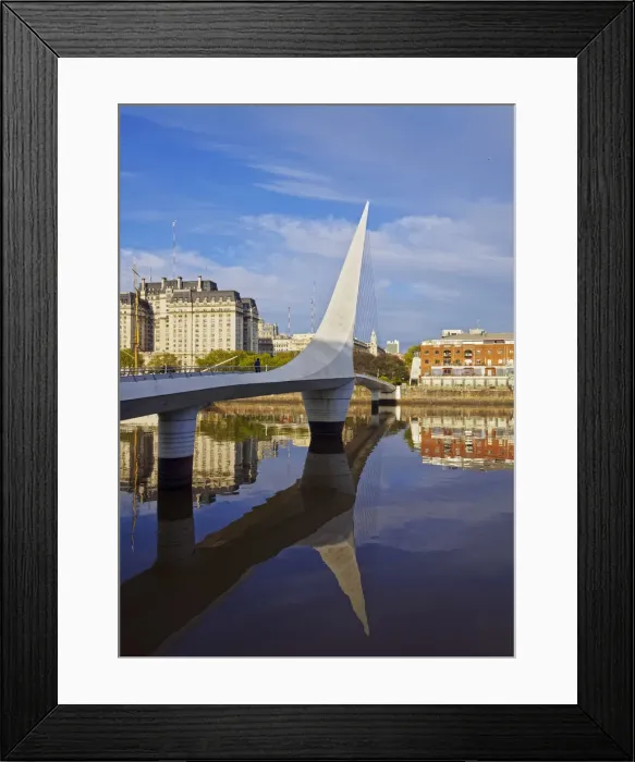 Framed Print : Argentina, Buenos Aires Province, City of Buenos Aires, View of Puente de la Mujer Framed Print : Argentina, Buenos Aires Province, City of Buenos Aires, View of Puente de la Mujer