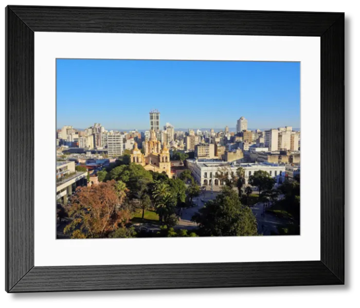 Framed Print : Argentina, Cordoba, Elevated view of the San Martin Square Framed Print : Argentina, Cordoba, Elevated view of the San Martin Square