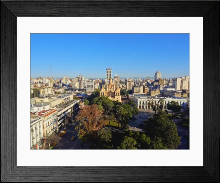 Framed Print : Argentina, Cordoba, Elevated view of the San Martin Square Framed Print : Argentina, Cordoba, Elevated view of the San Martin Square