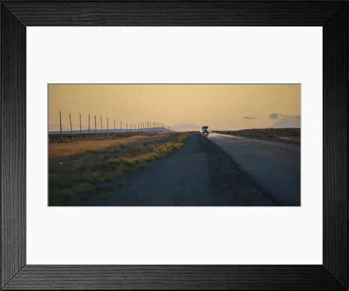 Framed Print : South America, Patagonia, Argentina, truck on Ruta 40 highway