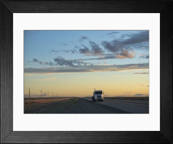 Framed Print : South America, Patagonia, Argentina, truck on Ruta 40 highway Framed Print : South America, Patagonia, Argentina, truck on Ruta 40 highway