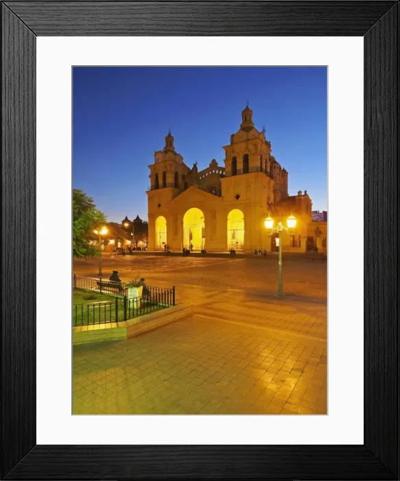 Framed Print : Argentina, Cordoba, Twilight view of the Cathedral of Cordoba Framed Print : Argentina, Cordoba, Twilight view of the Cathedral of Cordoba