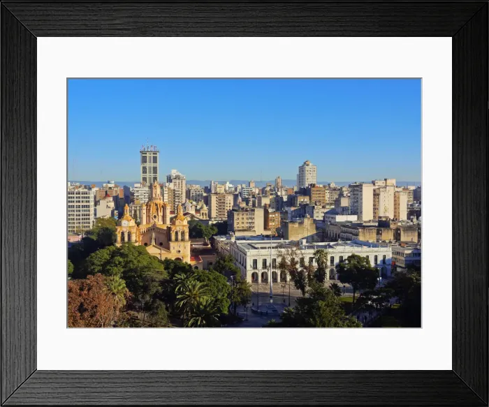 Framed Print : Argentina, Cordoba, Elevated view of the San Martin Square Framed Print : Argentina, Cordoba, Elevated view of the San Martin Square