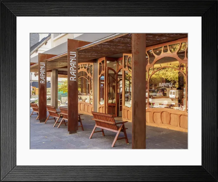 Framed Print : Rapa Nui Chocolate Shop, San Carlos de Bariloche, Nahuel Huapi National Park, Rio