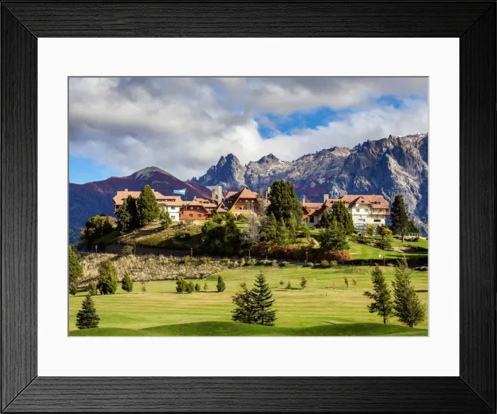 Framed Print : Llao Llao Hotel with Mount Lopez in the background, Nahuel Huapi National Park, Rio Framed Print : Llao Llao Hotel with Mount Lopez in the background, Nahuel Huapi National Park, Rio