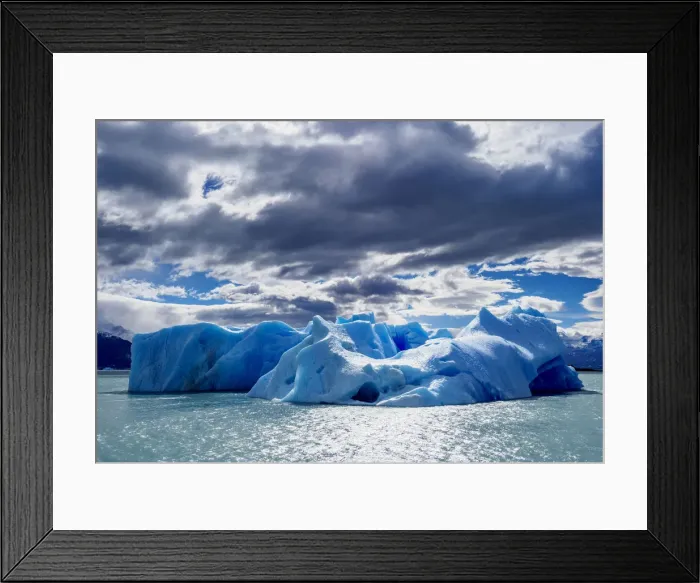 Framed Print : Iceberg on Lake Argentino, Los Glaciares National Park, Santa Cruz Province, Patagonia