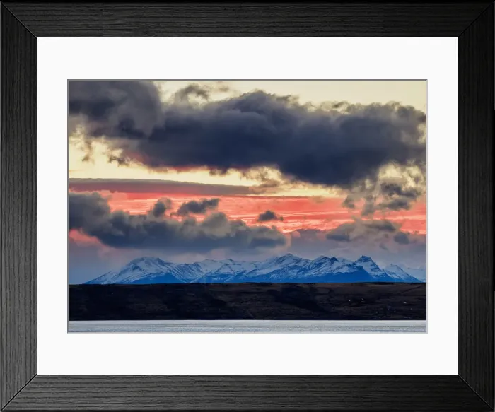 Framed Print : Sunset over Lake Argentino, El Calafate, Santa Cruz Province, Patagonia, Argentina