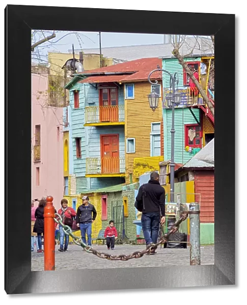 Argentina, Buenos Aires Province, City of Buenos Aires, La Boca, View of Colourful