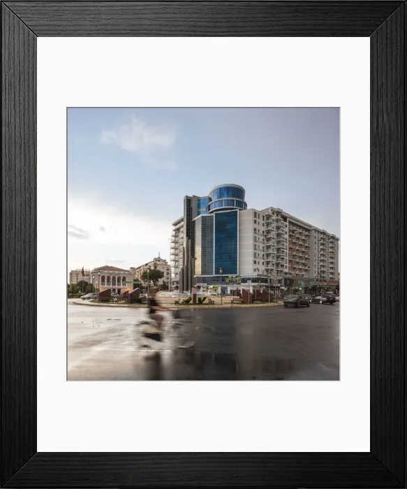 Framed Print : Street scene, Shkodra, Albania