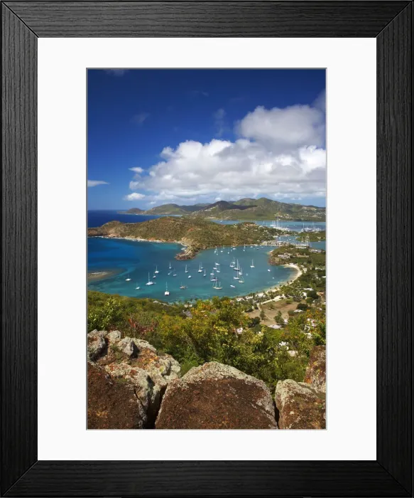 Framed Print : View over Nelsons Dockyard, English Harbour, Antigua, Caribbean, West Indies Framed Print : View over Nelsons Dockyard, English Harbour, Antigua, Caribbean, West Indies