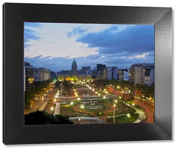 Argentina, Buenos Aires Province, City of Buenos Aires, Plaza del Congreso, Elevated
