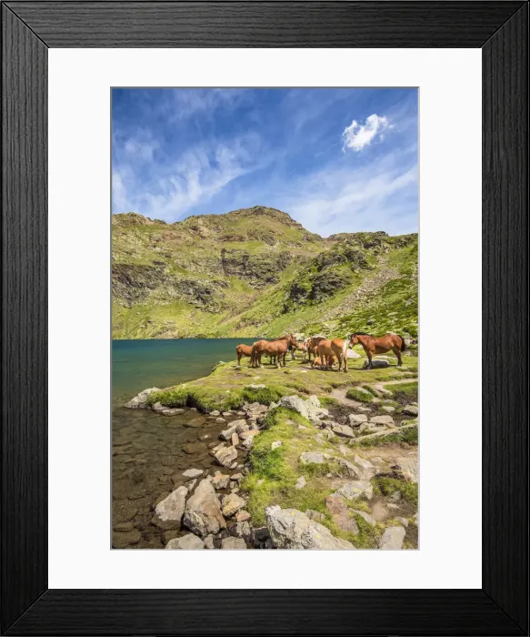 Framed Print : Mountain lake, Estanys de Tristaina, Arcalis, Andorra Framed Print : Mountain lake, Estanys de Tristaina, Arcalis, Andorra