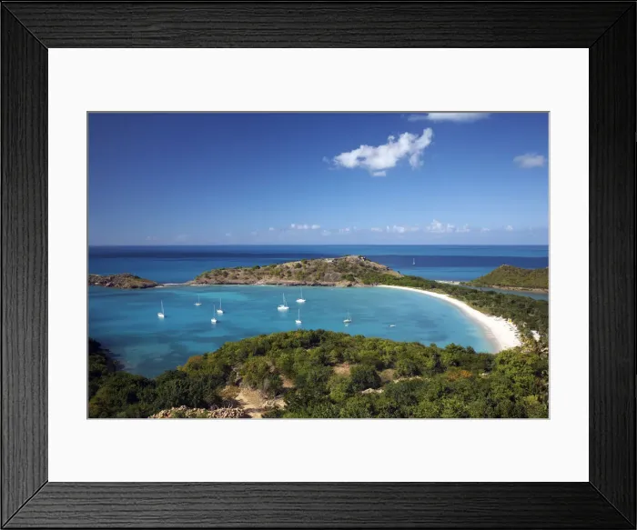 Framed Print : View over Deep Bay, Antigua, Caribbean, West Indies Framed Print : View over Deep Bay, Antigua, Caribbean, West Indies