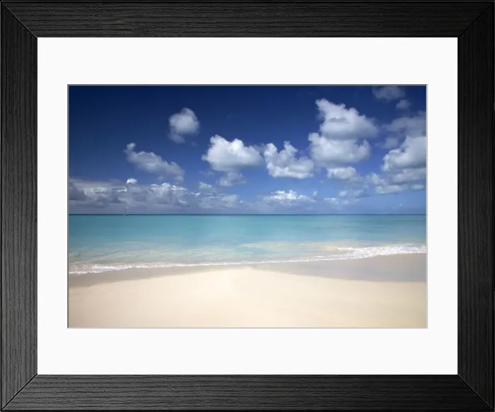Framed Print : Pristine White Sandy Beach, Barbuda, Caribbean, West Indies Framed Print : Pristine White Sandy Beach, Barbuda, Caribbean, West Indies