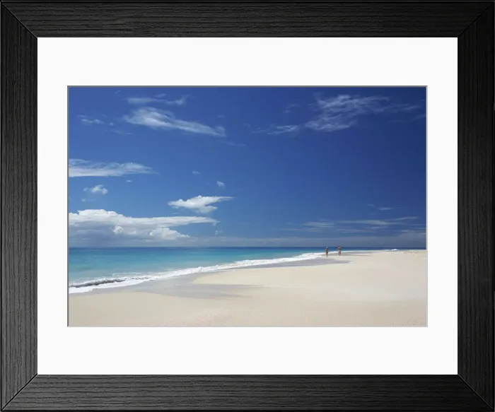 Framed Print : Couple on Pristine Beach, Barbuda, Caribbean, West Indies Framed Print : Couple on Pristine Beach, Barbuda, Caribbean, West Indies