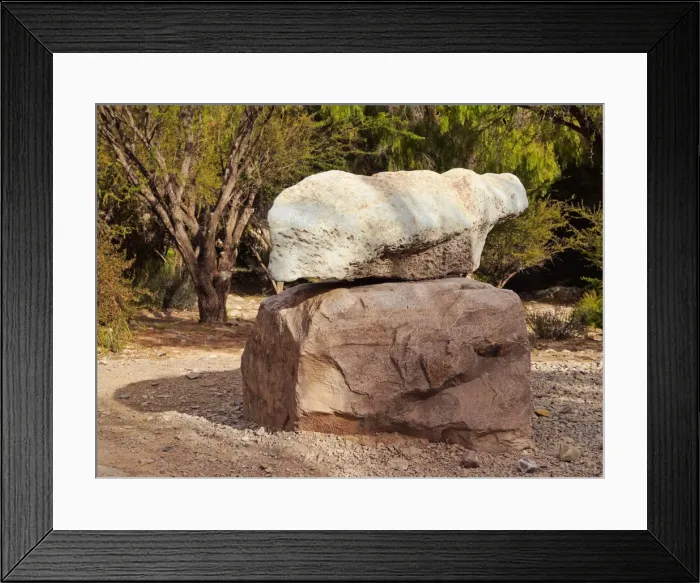 Framed Print : Argentina, Jujuy Province, Tilcara, View of Bell Stone in the Pucara de Tilcara, pre-Inca Framed Print : Argentina, Jujuy Province, Tilcara, View of Bell Stone in the Pucara de Tilcara, pre-Inca
