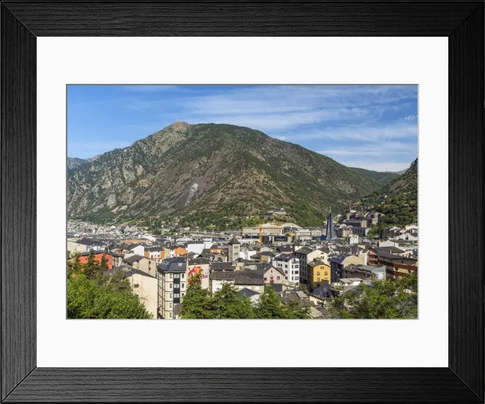 Framed Print : City skyline, Andorra La Vella, Andorra Framed Print : City skyline, Andorra La Vella, Andorra