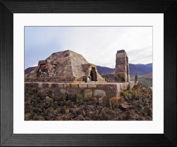 Framed Print : Argentina, Jujuy Province, Tilcara, View of the Pucara de Tilcara, pre-Inca fortification