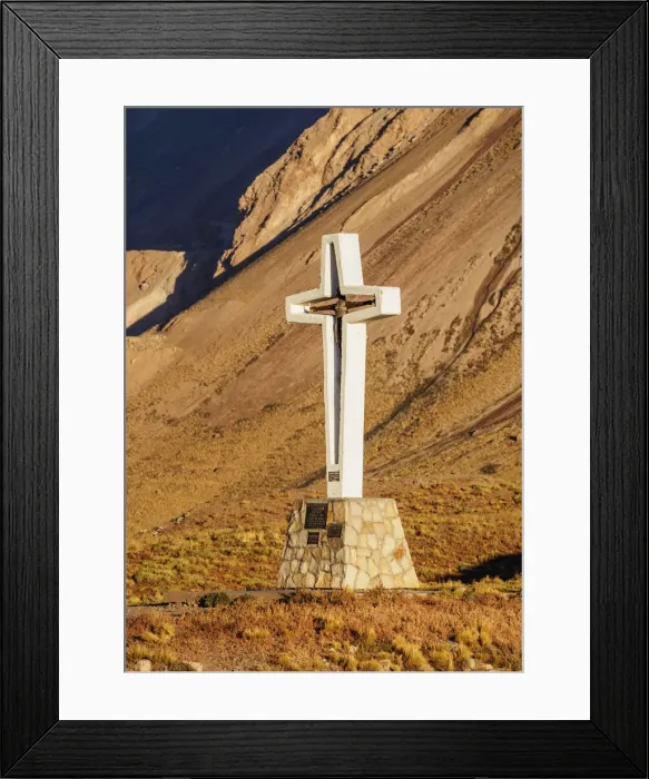 Framed Print : Cross in Horcones Valley, Aconcagua Provincial Park, Central Andes, Mendoza Province Framed Print : Cross in Horcones Valley, Aconcagua Provincial Park, Central Andes, Mendoza Province