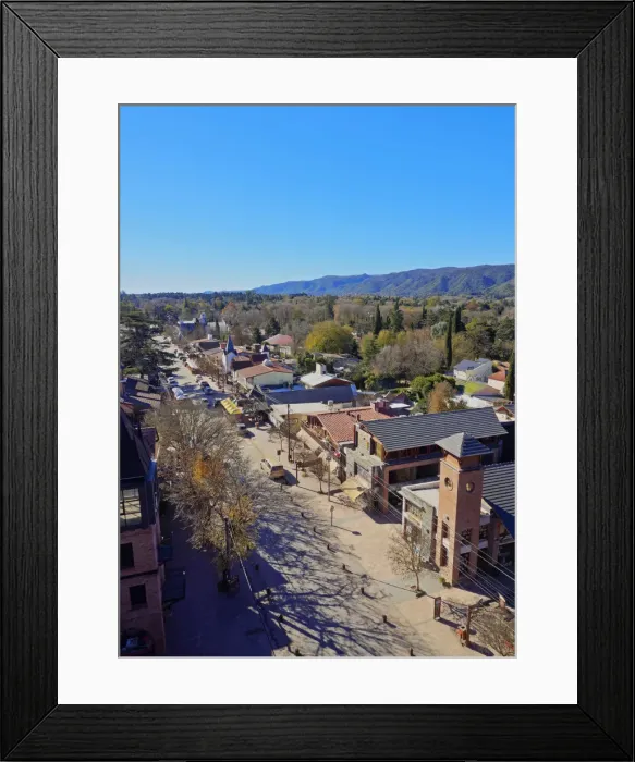 Framed Print : Argentina, Cordoba Province, Elevated view of the Villa General Belgrano Framed Print : Argentina, Cordoba Province, Elevated view of the Villa General Belgrano