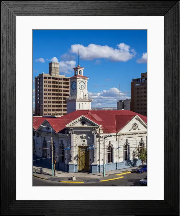 Framed Print : National Bank Building, elevated view, Trelew, The Welsh Settlement, Chubut Province Framed Print : National Bank Building, elevated view, Trelew, The Welsh Settlement, Chubut Province