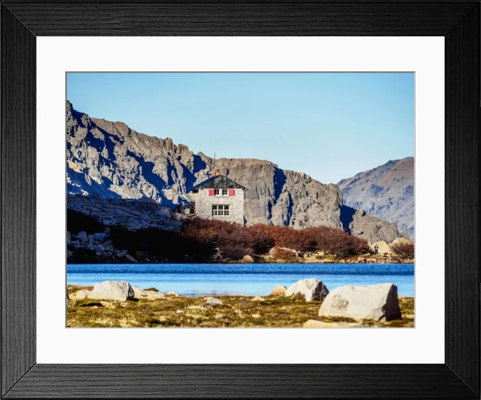 Framed Print : Toncek Lagoon and Refugio Frey, Nahuel Huapi National Park, Rio Negro Province, Argentina Framed Print : Toncek Lagoon and Refugio Frey, Nahuel Huapi National Park, Rio Negro Province, Argentina