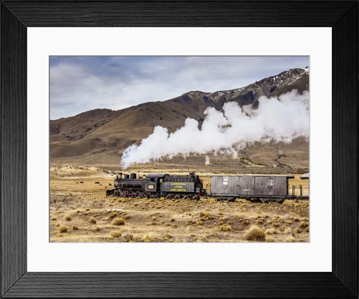 Framed Print : Old Patagonian Express La Trochita, steam train, Chubut Province, Patagonia, Argentina Framed Print : Old Patagonian Express La Trochita, steam train, Chubut Province, Patagonia, Argentina