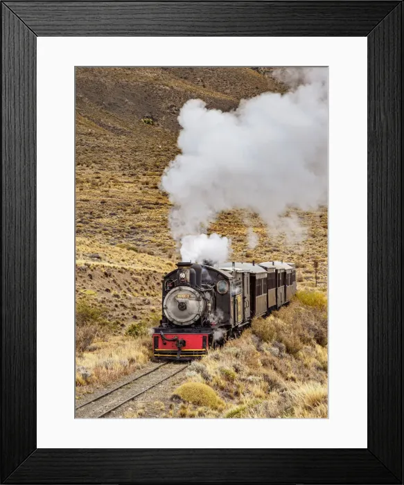 Framed Print : Old Patagonian Express La Trochita, steam train, Chubut Province, Patagonia, Argentina Framed Print : Old Patagonian Express La Trochita, steam train, Chubut Province, Patagonia, Argentina
