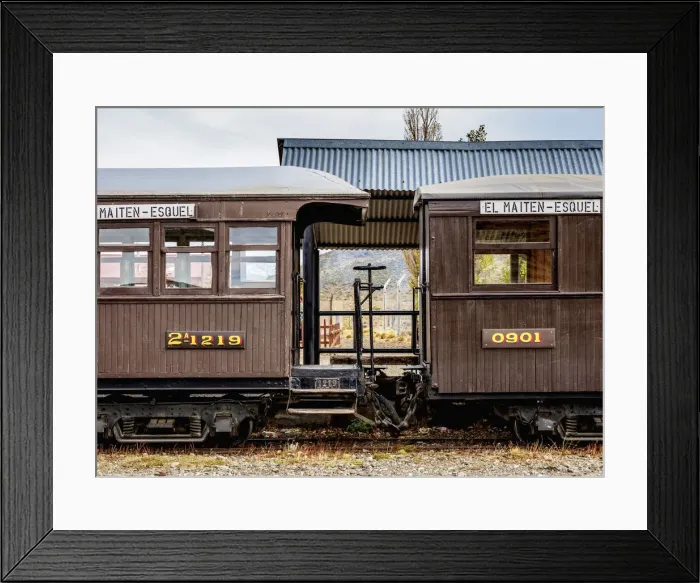 Framed Print : Old Patagonian Express La Trochita, steam train, Nahuel Pan Train Station, Chubut Framed Print : Old Patagonian Express La Trochita, steam train, Nahuel Pan Train Station, Chubut