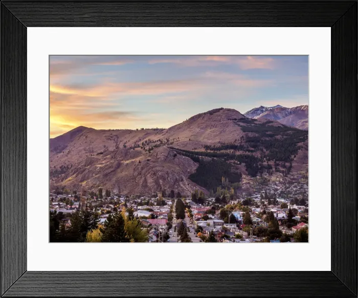 Framed Print : Esquel at sunrise, elevated view, Chubut Province, Patagonia, Argentina Framed Print : Esquel at sunrise, elevated view, Chubut Province, Patagonia, Argentina