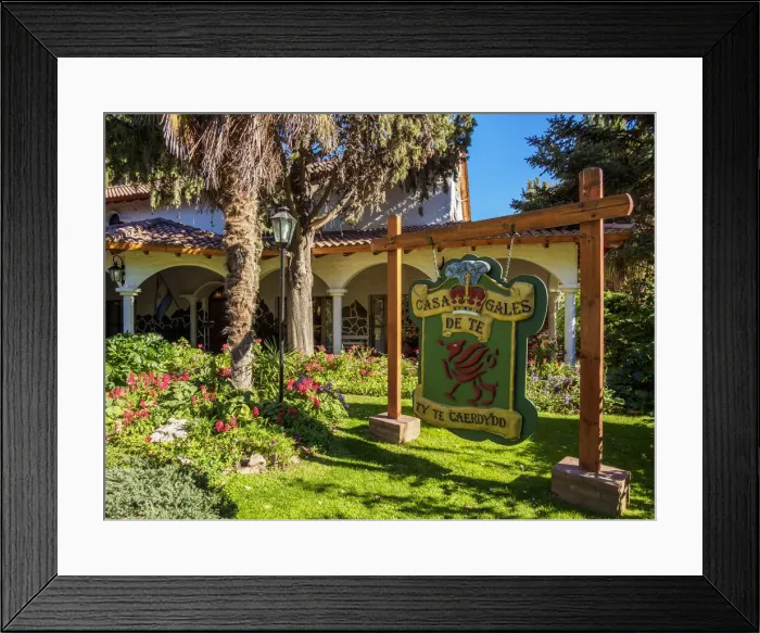 Framed Print : Welsh Tea House Ty Te Caerdydd Garden, Gaiman, The Welsh Settlement, Chubut Province Framed Print : Welsh Tea House Ty Te Caerdydd Garden, Gaiman, The Welsh Settlement, Chubut Province
