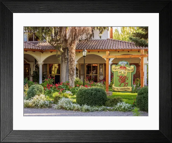 Framed Print : Welsh Tea House Ty Te Caerdydd, Gaiman, The Welsh Settlement, Chubut Province, Patagonia Framed Print : Welsh Tea House Ty Te Caerdydd, Gaiman, The Welsh Settlement, Chubut Province, Patagonia