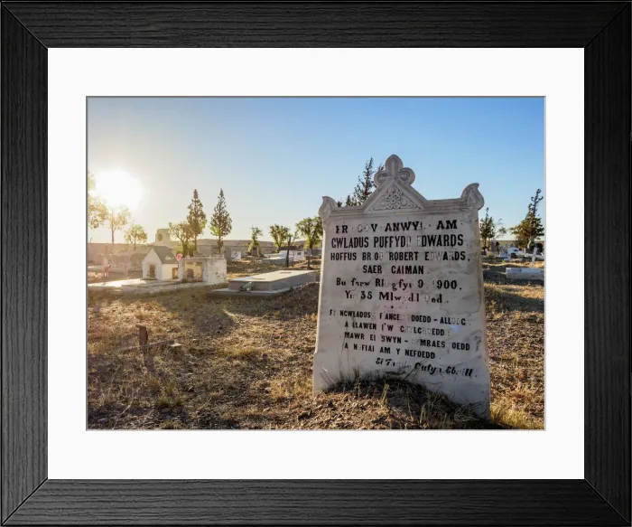 Framed Print : Welsh Graves, Gaiman, The Welsh Settlement, Chubut Province, Patagonia, Argentina Framed Print : Welsh Graves, Gaiman, The Welsh Settlement, Chubut Province, Patagonia, Argentina