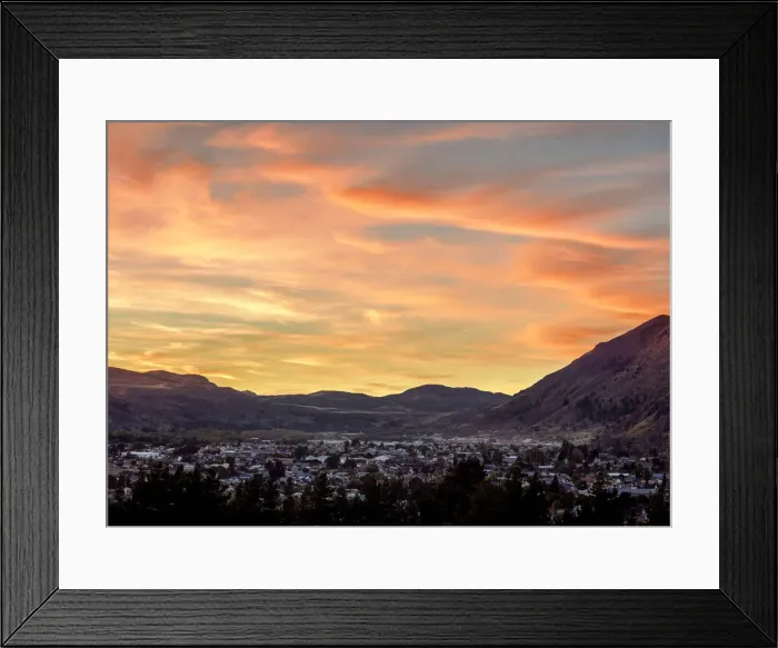 Framed Print : Esquel at sunrise, elevated view, Chubut Province, Patagonia, Argentina Framed Print : Esquel at sunrise, elevated view, Chubut Province, Patagonia, Argentina