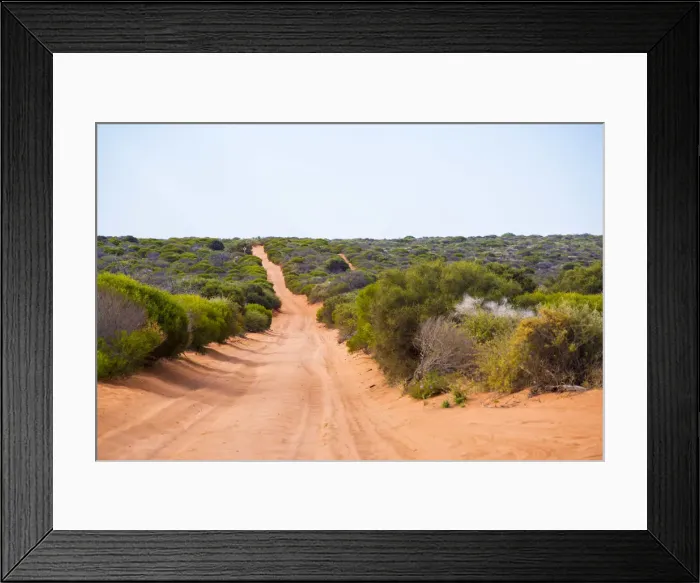 Framed Print : Francois Peron, Wester Australia. Red Sand road Framed Print : Francois Peron, Wester Australia. Red Sand road