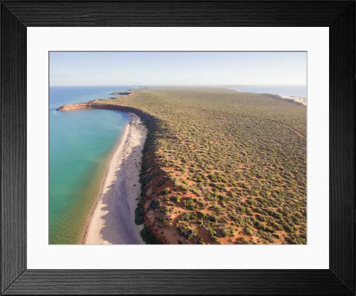 Framed Print : Aerial View of Francois Peron National Park. Wester Australia. Cape Peron