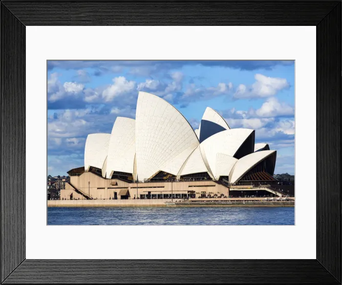 Framed Print : Sydney Opera house and cityscape skyline. New South Whales, Australia